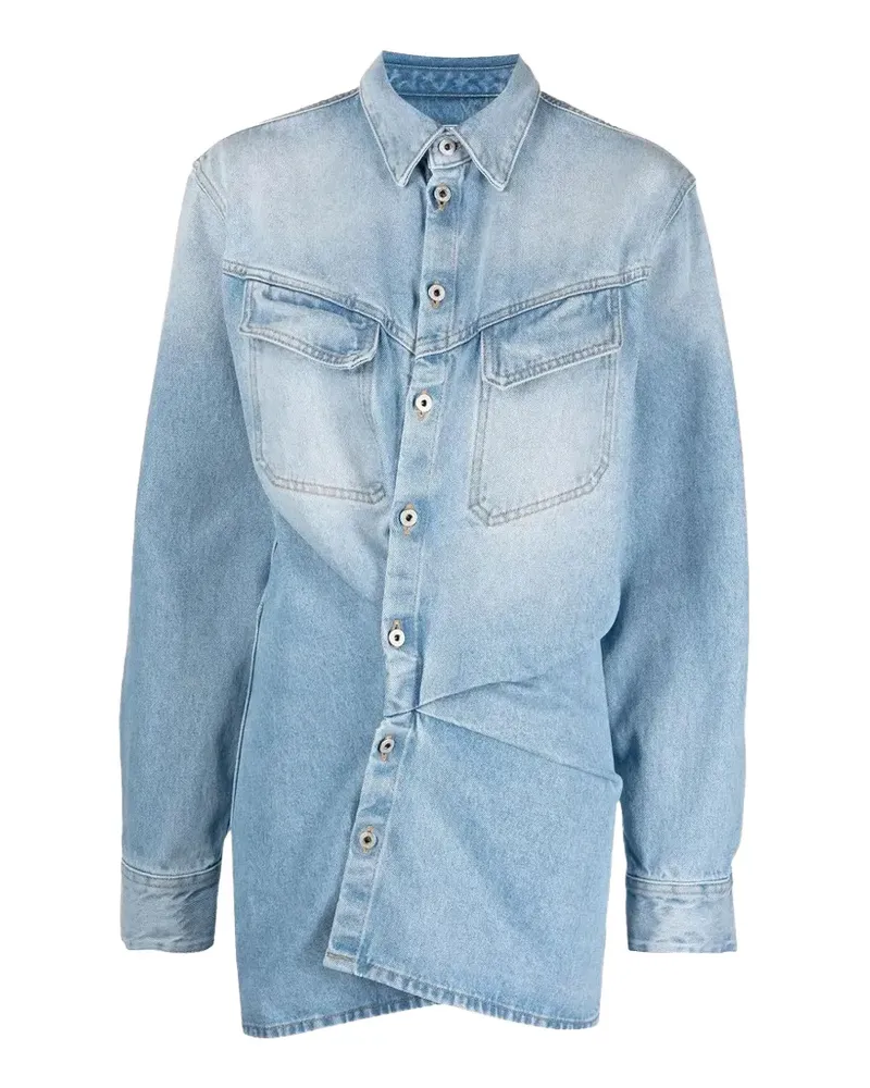 OFF-WHITE Toy Box Hemd mit Knoten - Blau Blau