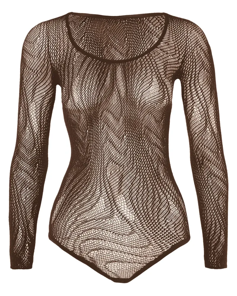 Wolford Body aus Spitze - Braun Braun