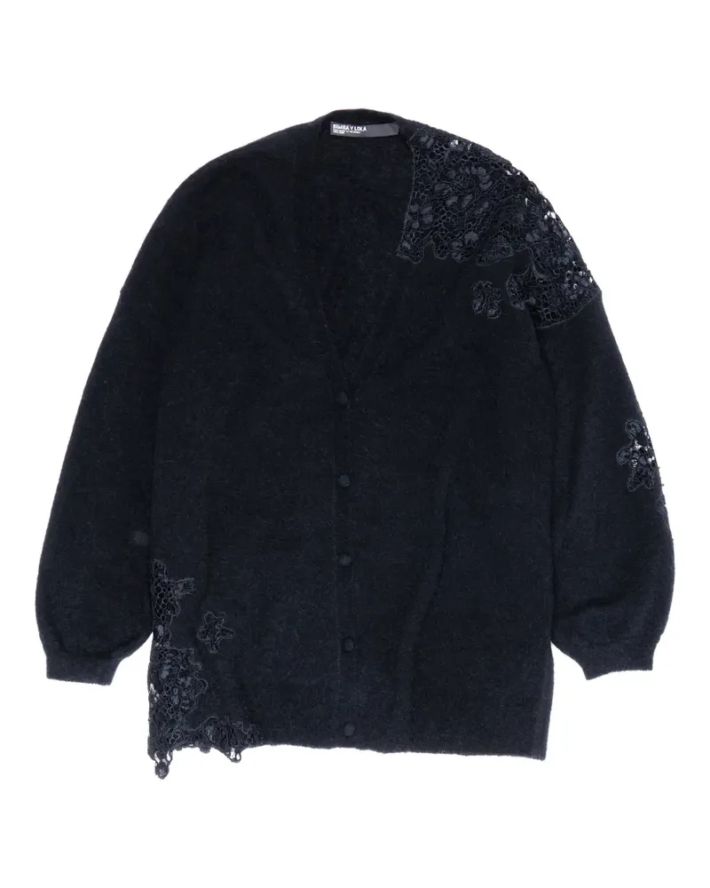 BIMBA Y LOLA Cardigan mit Spitze - Schwarz Schwarz