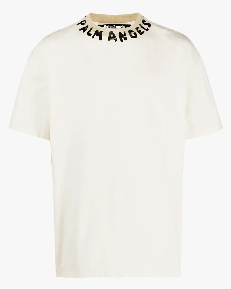 Palm Angels T-Shirt mit Logo-Print - Weiß Weiß
