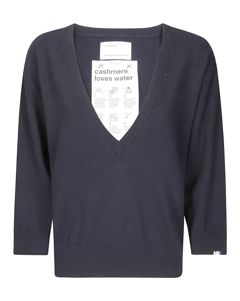 extreme cashmere Pearl Pullover mit V-Ausschnitt - Blau Blau
