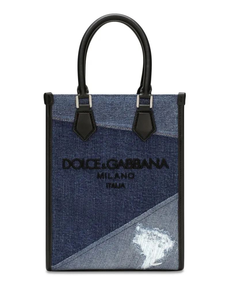 Dolce & Gabbana Handtasche mit Patchwork-Detail - Blau Blau