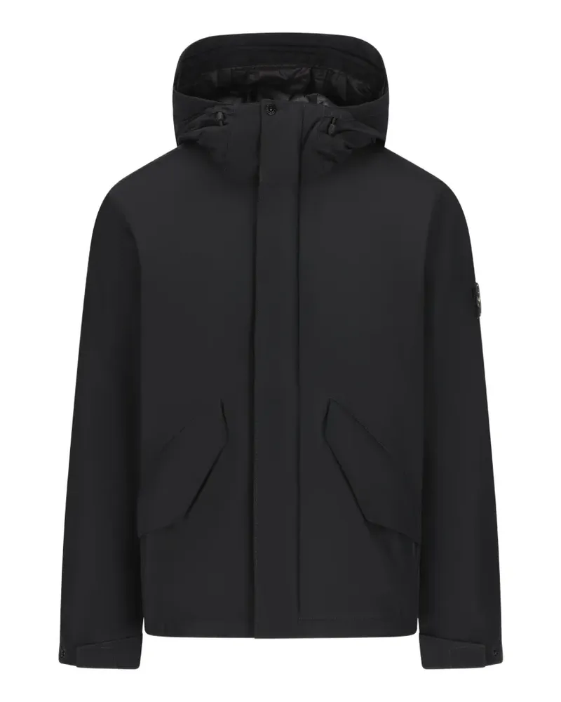 Stone Island Micro Reps hooded jacket - Schwarz Schwarz