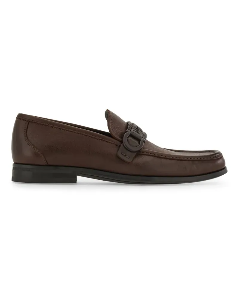 Ferragamo moccasins with braid Gancini ornament - Braun Braun