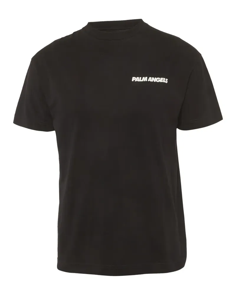 Palm Angels T-Shirt mit Print hinten - Schwarz Schwarz