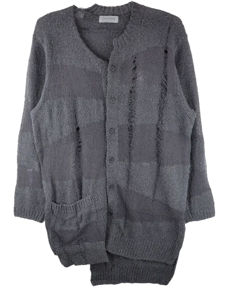 Yohji Yamamoto Cardigan im Patchwork-Look - Grau Grau