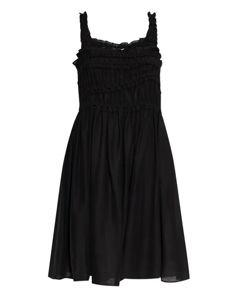 Tory Burch Gesmoktes Kleid mit Riemen - Schwarz Schwarz