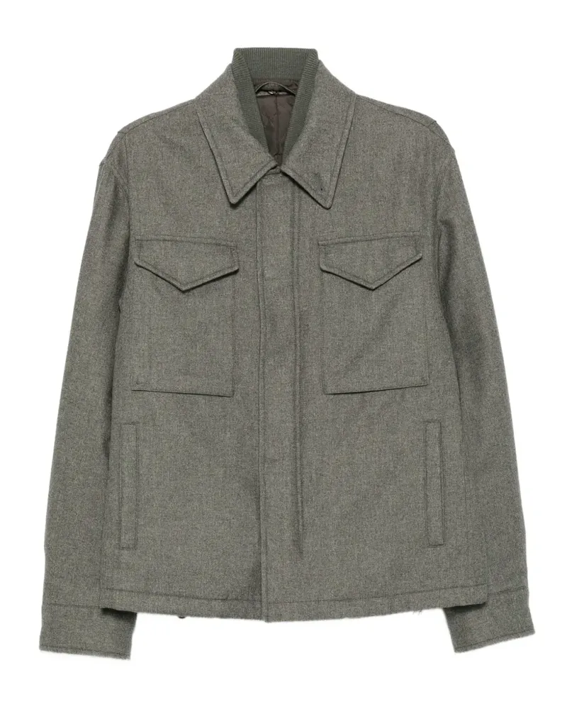 Eleventy Jacke mit Klappentasche - Grün Grün