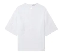 Rundhals-T-Shirt mit Knitteroptik