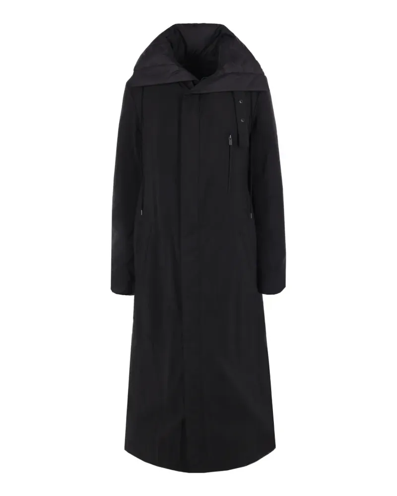 Yohji Yamamoto padded hooded coat - Schwarz Schwarz
