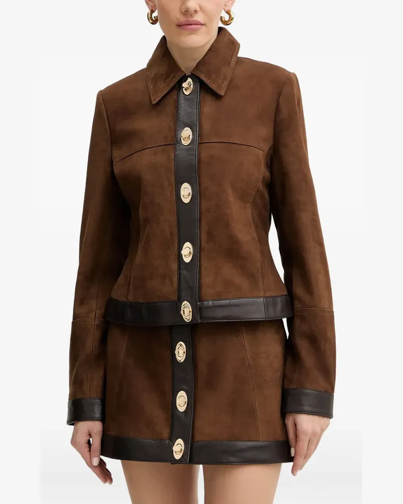 Retrofête Nanna suede jacket - Braun Braun