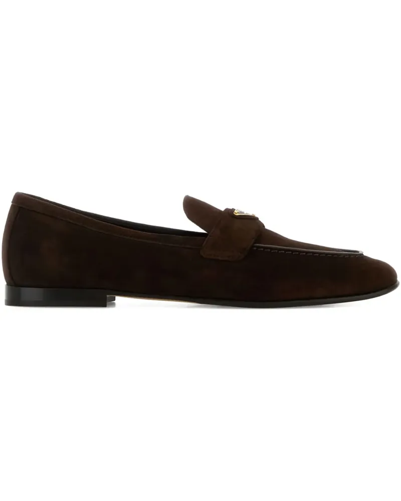 Prada triangle-logo loafers - F0003|MORO F0003