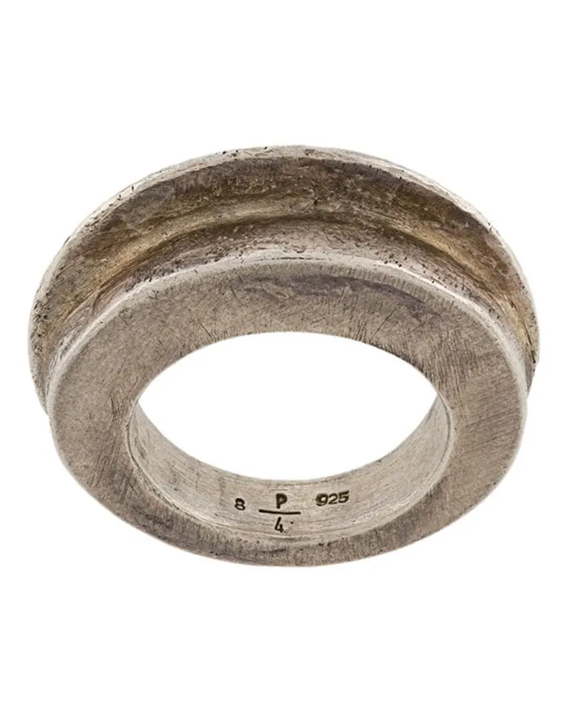 Parts Of Four Foldform Crescent' Ring - Silber Silber