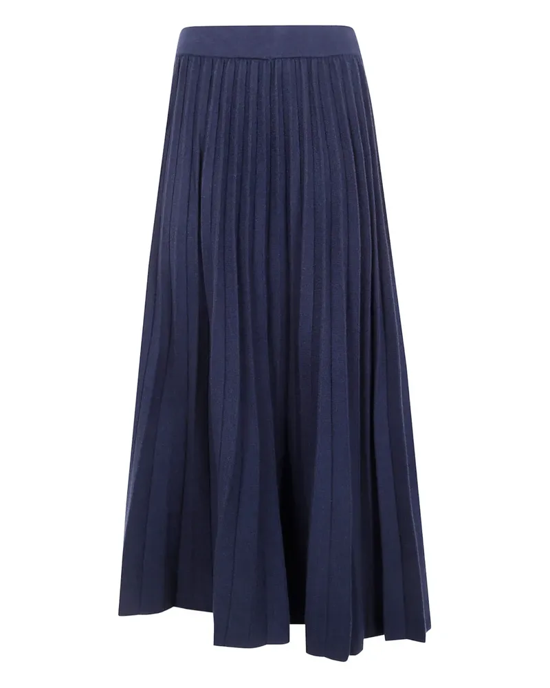 Blumarine pleated midi skirt - Blau Blau