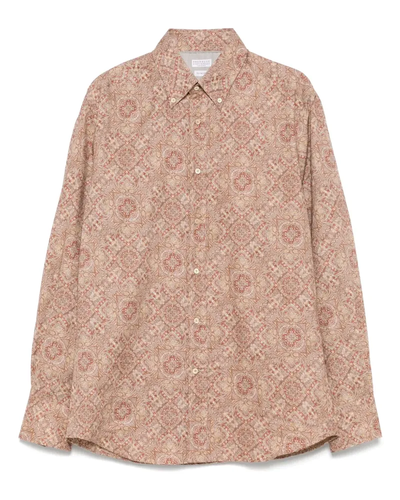 Brunello Cucinelli Hemd mit Paisleymuster - Braun Braun
