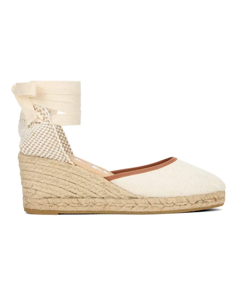 Manebí tie-fastening wedge espadrilles - Nude Nude