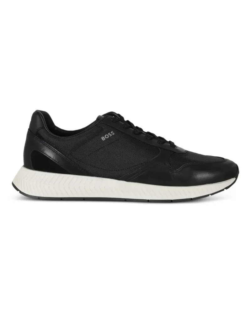 HUGO BOSS Titanium Runn Sneakers mit Einsätzen - Schwarz Schwarz