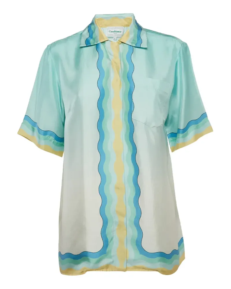 Casablanca Paris printed silk shirt - Blau Blau