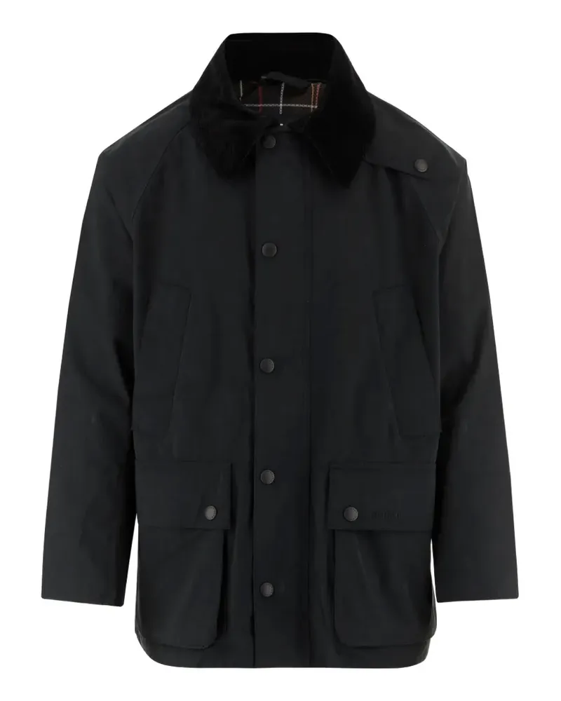 Barbour Jacke mit Cordkragen - Schwarz Schwarz