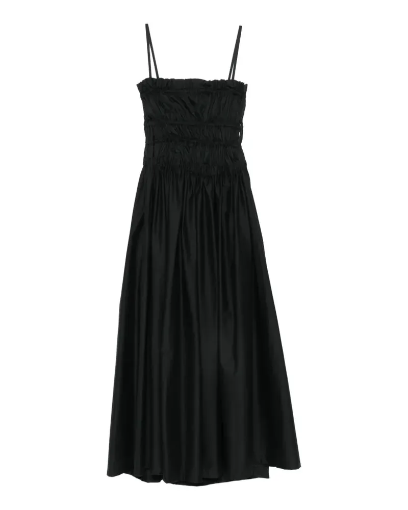Liviana Conti ruched-bodice midi dress - Schwarz Schwarz