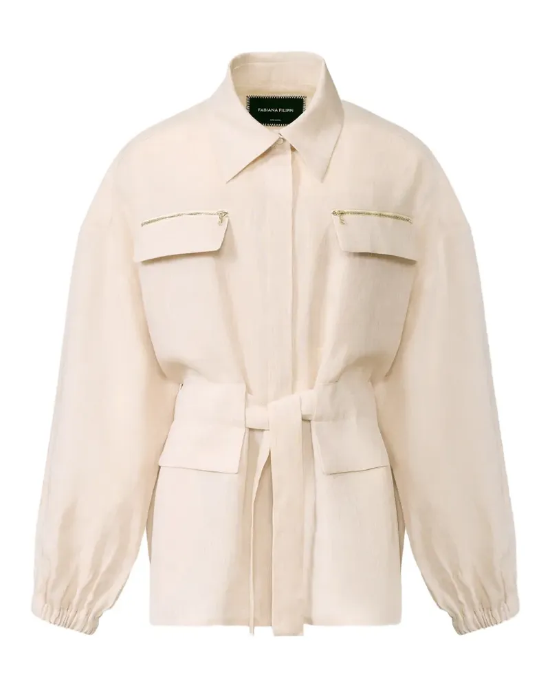 Fabiana Filippi Hemdjacke mit Gürtel - Nude Nude