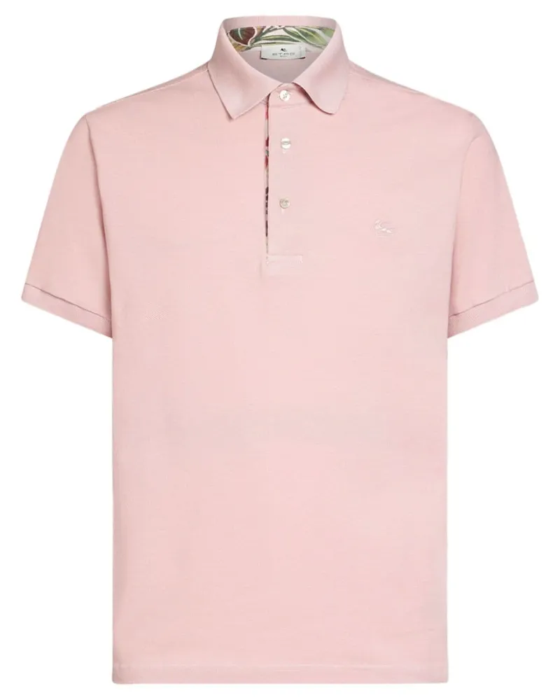 Etro Poloshirt mit Pegaso-Stickerei - Rosa Rosa