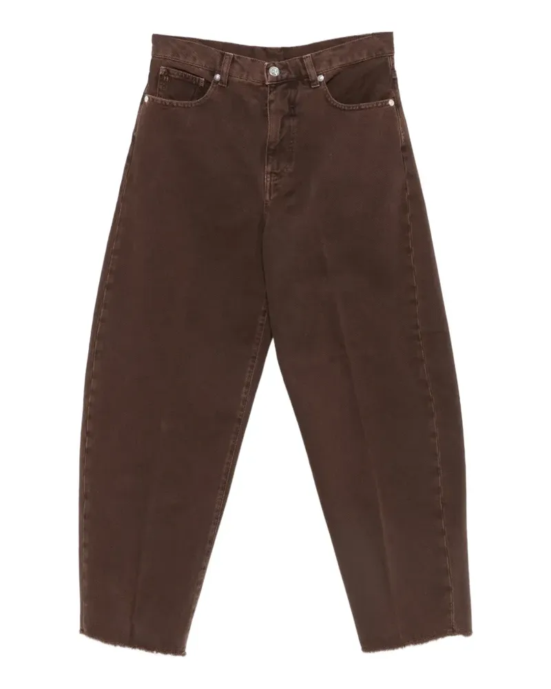 nine:inthe:morning Karter raw-cut denim jeans - Braun Braun