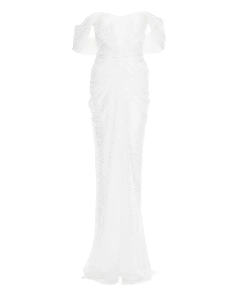 Ana Radu off-shoulder sequinned dress - Weiß Weiß