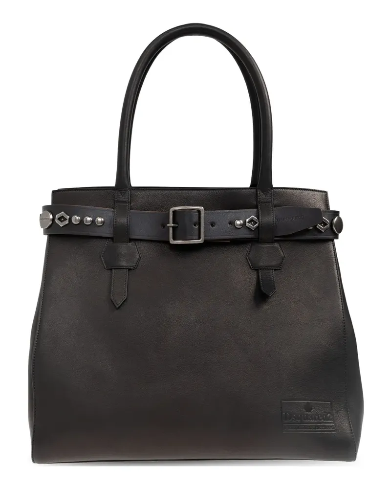 Dsquared2 stud-embellished strap-detail tote bag - Schwarz Schwarz