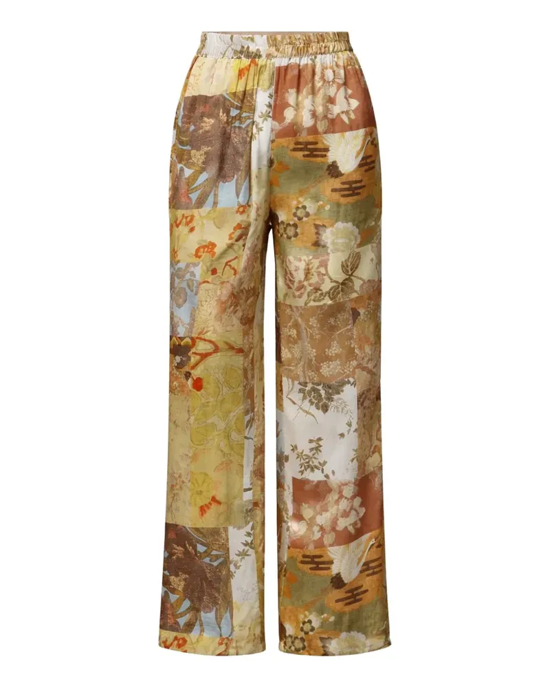 Kaos floral-print palazzo pants - Nude Nude