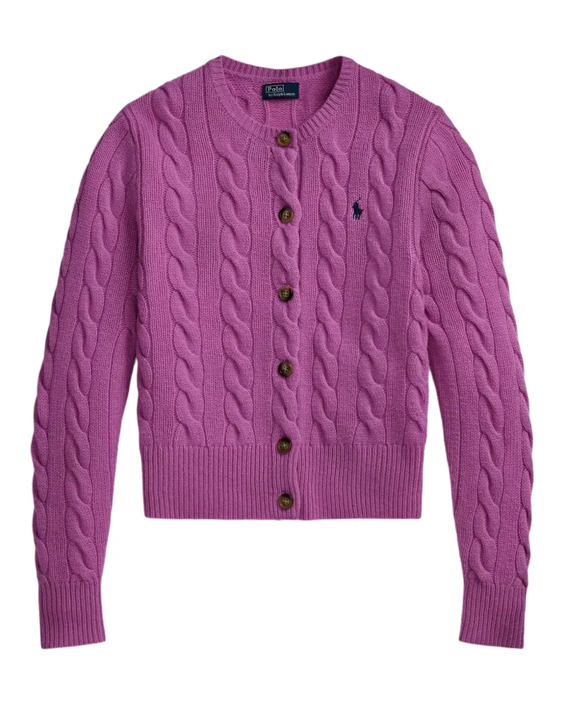 Ralph Lauren Cardigan mit Zopfmuster - Rosa Rosa