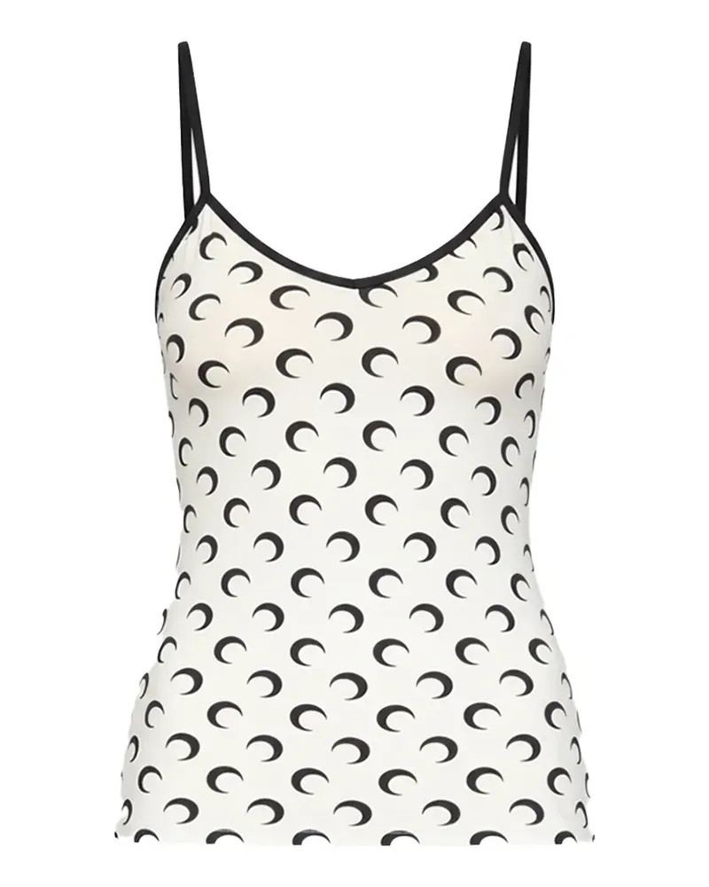 Marine Serre moon-print top - Weiß Weiß