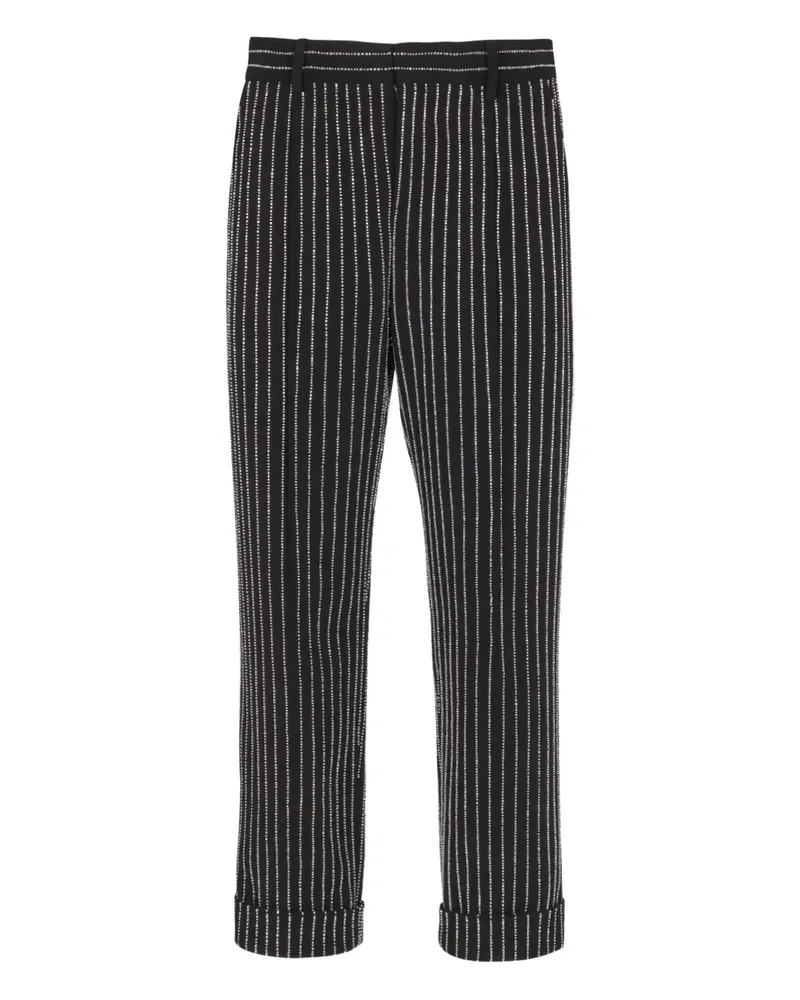 Balmain Hose mit Kristallstreifen - Schwarz Schwarz