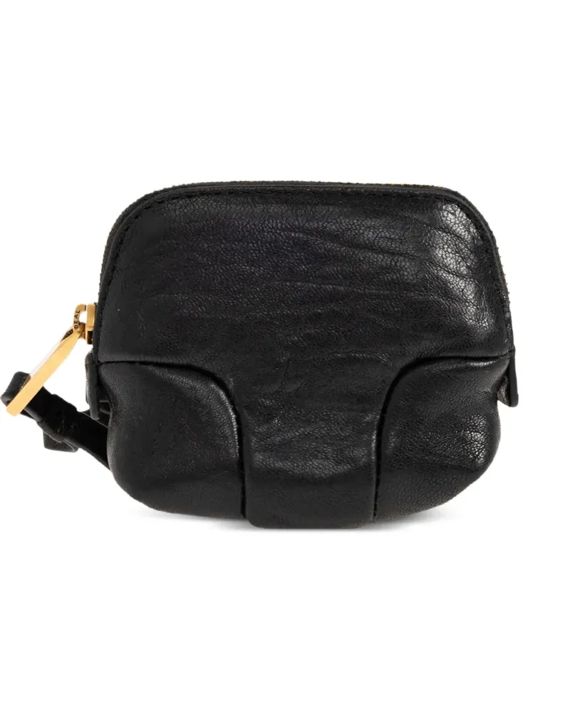 AllSaints Ares leather pouch - Schwarz Schwarz