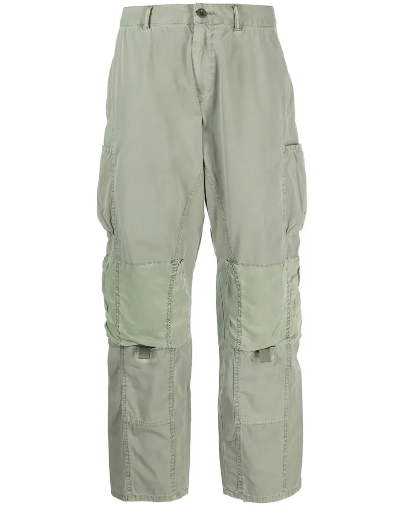 John Elliott + Co Halbhohe Straight-Leg-Hose - Grün Grün