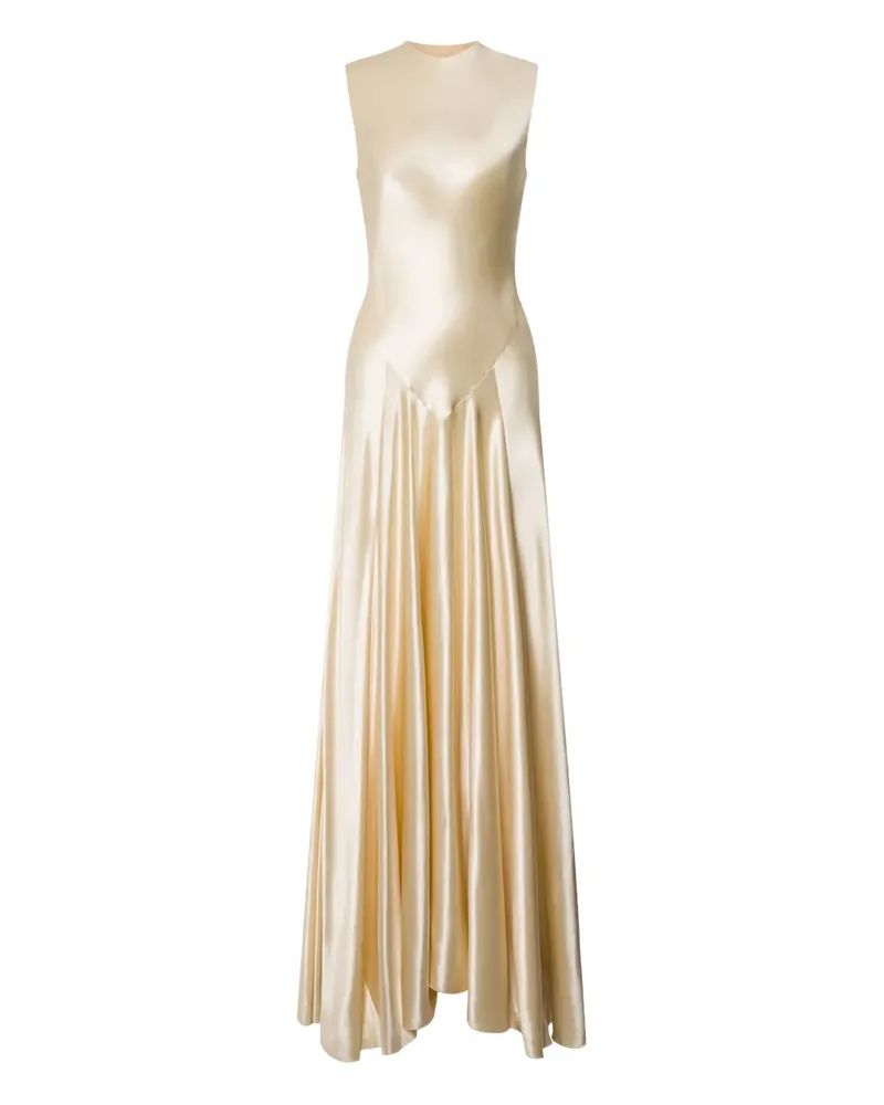 Alberta Ferretti Kleid aus Satin - Nude Nude