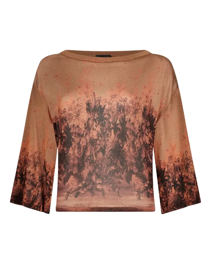 Liu Jo printed crew-neck top - Braun Braun