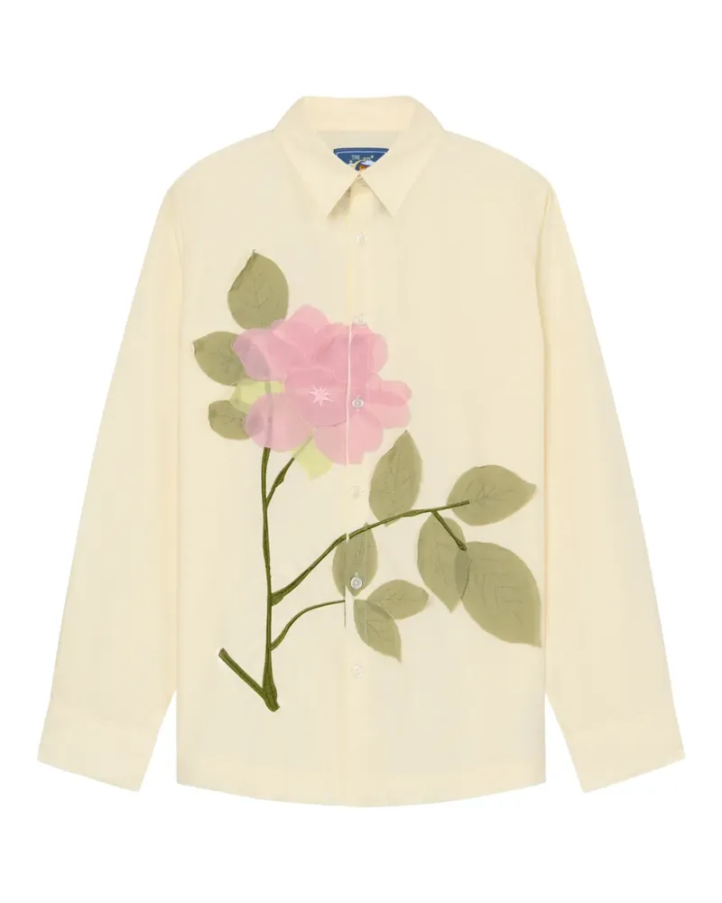 KidSuper flower appliqué shirt - Nude Nude