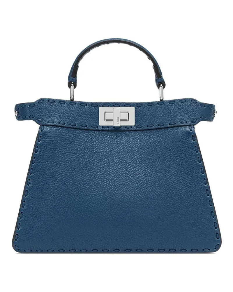 Fendi Kleine Peekaboo ISeeU Handtasche - Blau Blau