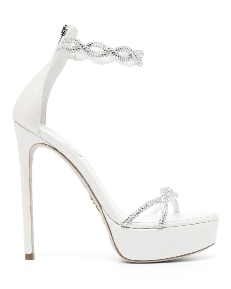 René Caovilla Braid Fondant Sandalen 130mm - Weiß Weiß