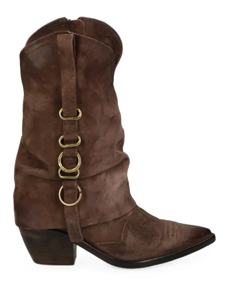 A.S.98 Calix Western-Stiefel mit lockerem Schaft - Braun Braun