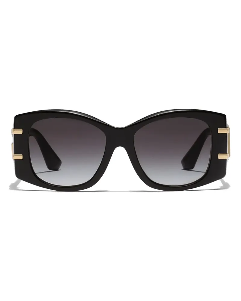 Dolce & Gabbana DG Griffe Sonnenbrille - Schwarz Schwarz