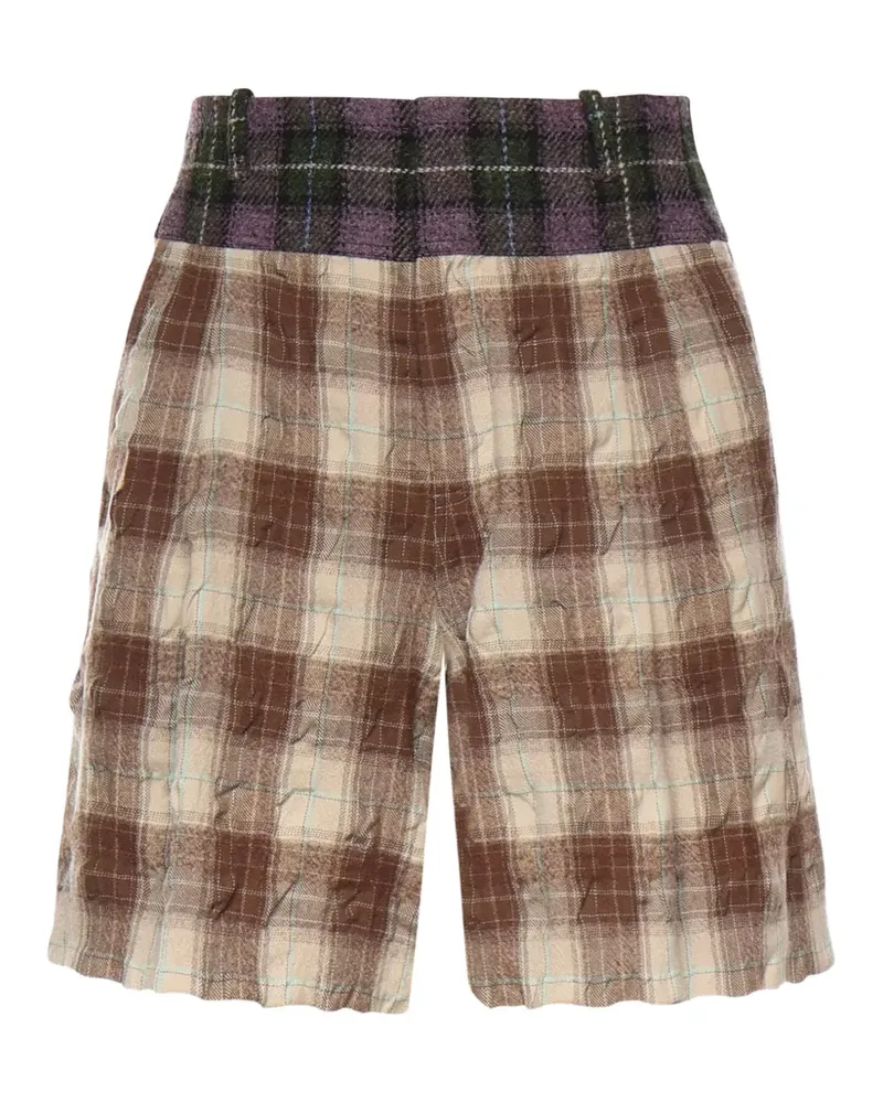 Loewe check panelled shorts - Braun Braun