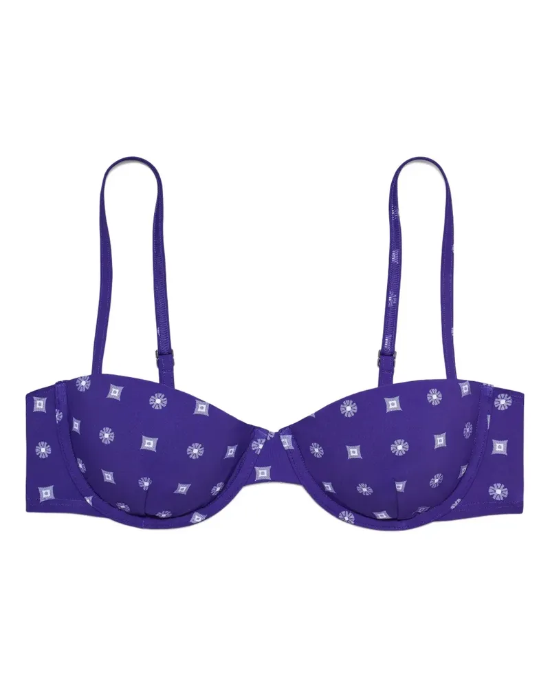 Tory Burch Bikinioberteil mit geometrischem Muster - Blau Blau