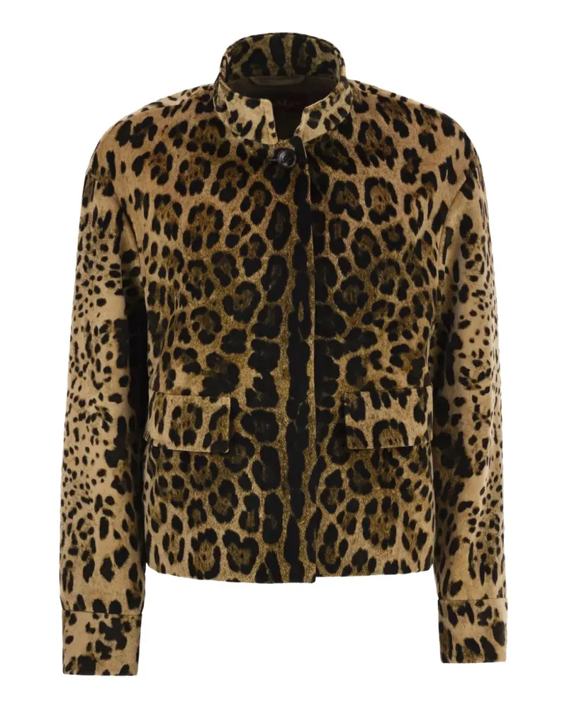 Max Mara animal-print cropped jacket - Nude Nude