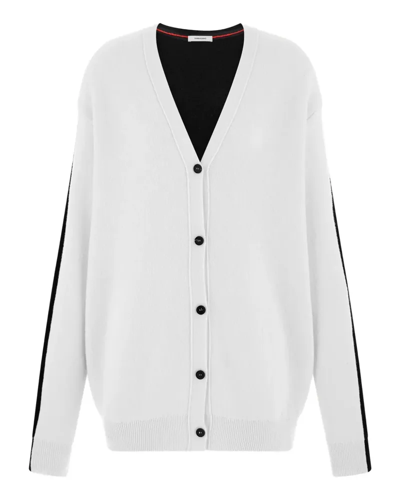 Ferragamo Cardigan mit Einsatz - Weiß Weiß