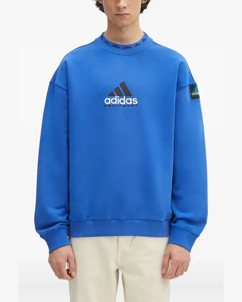 adidas Sweatshirt mit Logo-Stickerei - Blau Blau