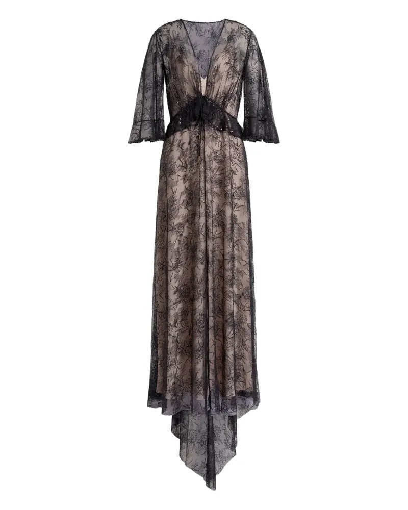 Alberta Ferretti V-neck maxi dress - Schwarz Schwarz