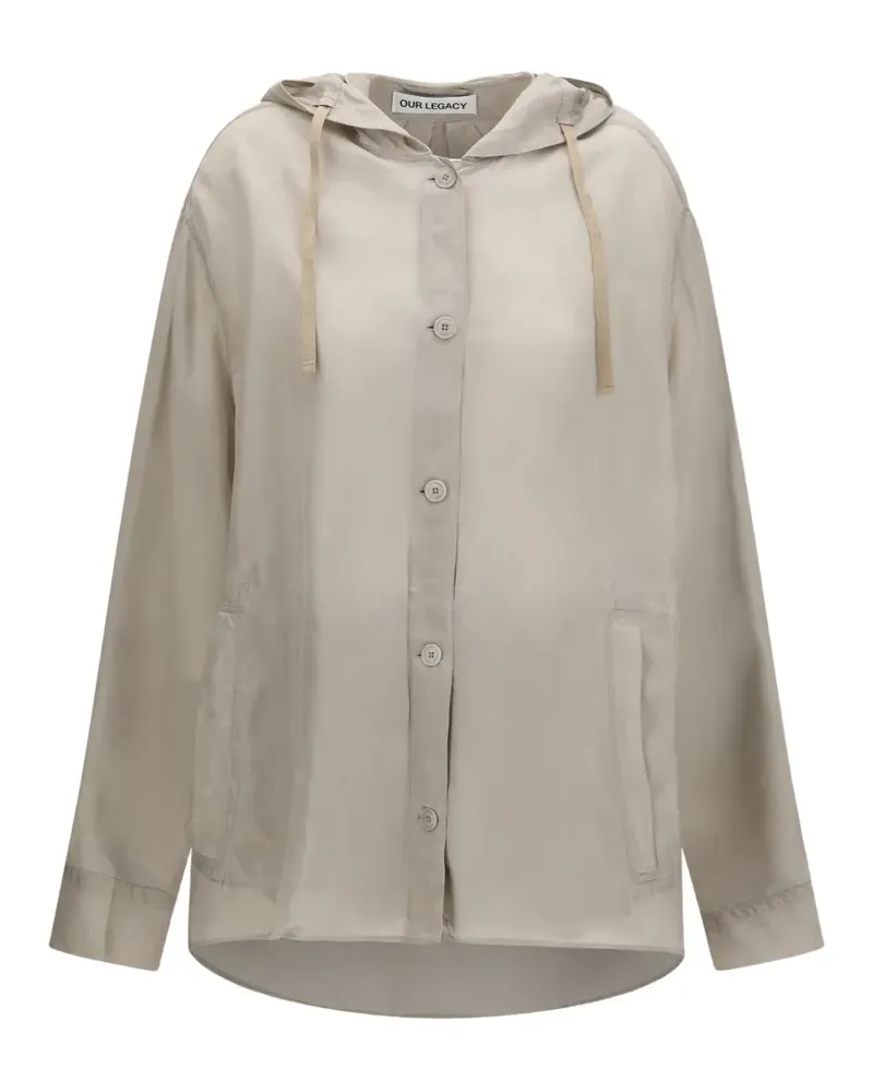 Our Legacy hooded long-sleeve shirt - Nude Nude