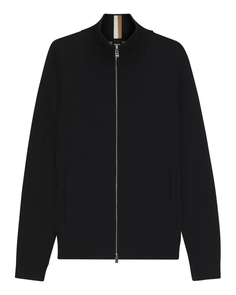 HUGO BOSS Cardigan mit Reißverschluss - Schwarz Schwarz
